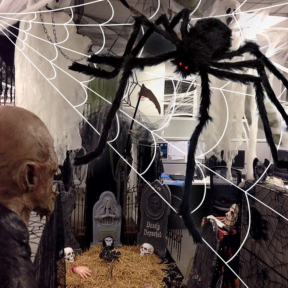 Close-up of OCATO spider web and spider setup
