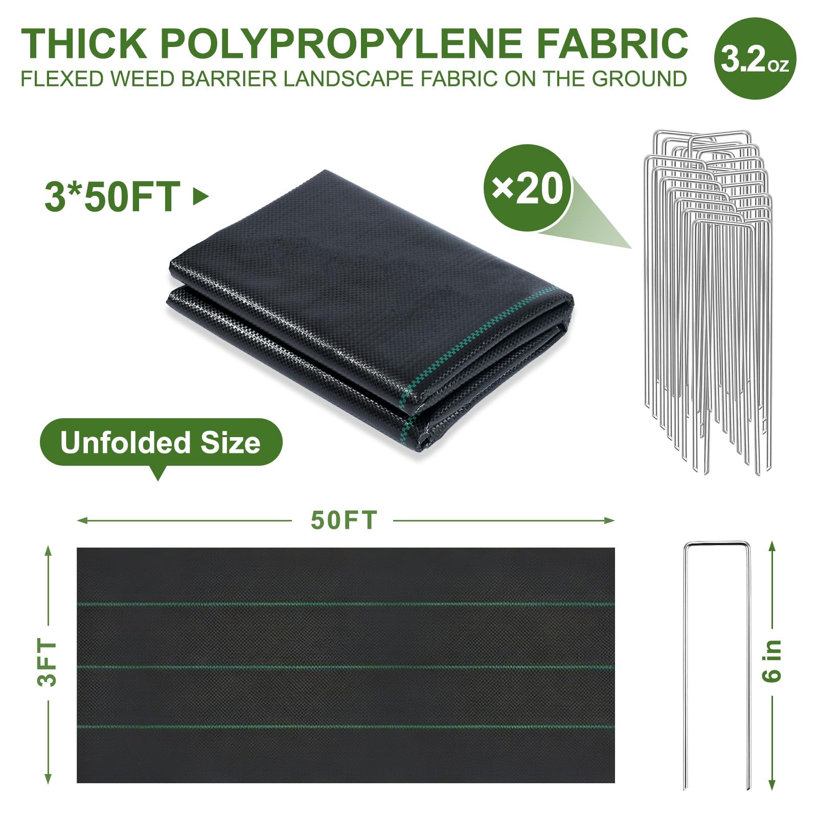 Close-up of Ocean ice Weed Barrier Fabric material