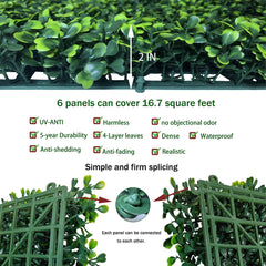 Close-up of ODTORY artificial grass panel showing dense leaves
