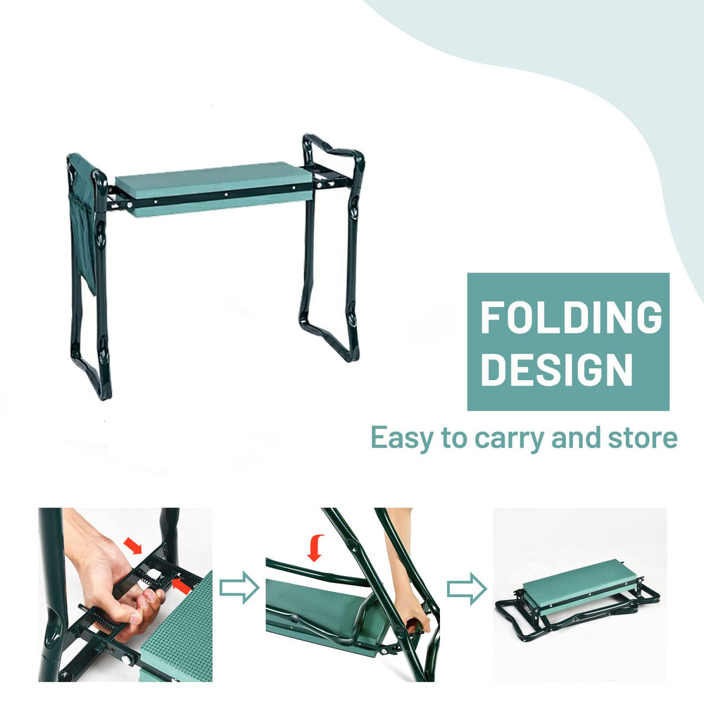 Close-up of OFFICEJOY Garden Kneeler with EVA foam pad