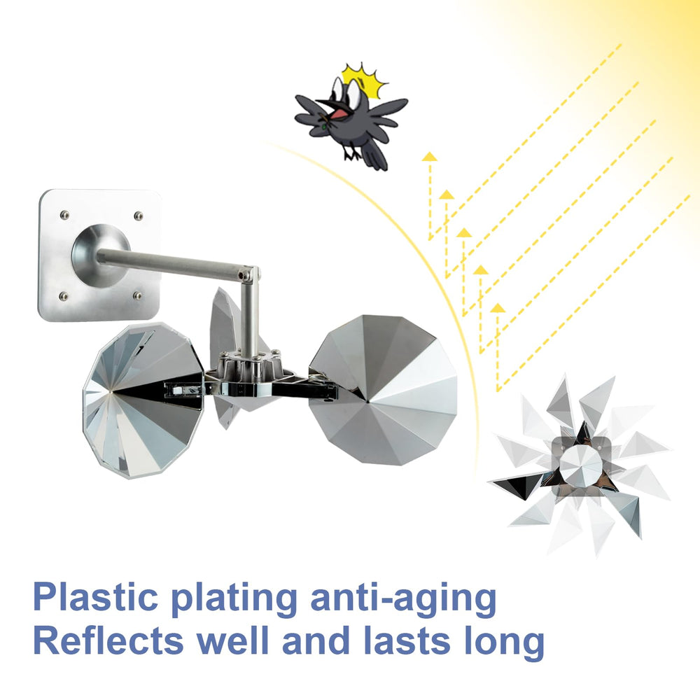 Close-up of OFFO Bird Scare Reflective Device blades