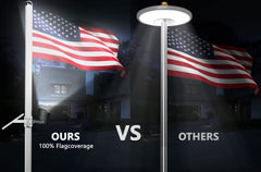 Close-up of Ofuray Solar Flag Pole Light LED bulbs