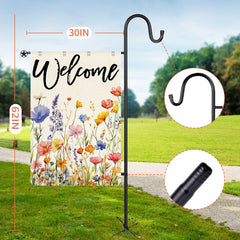Close-up of OHCISP Garden Flag Stand flag clips