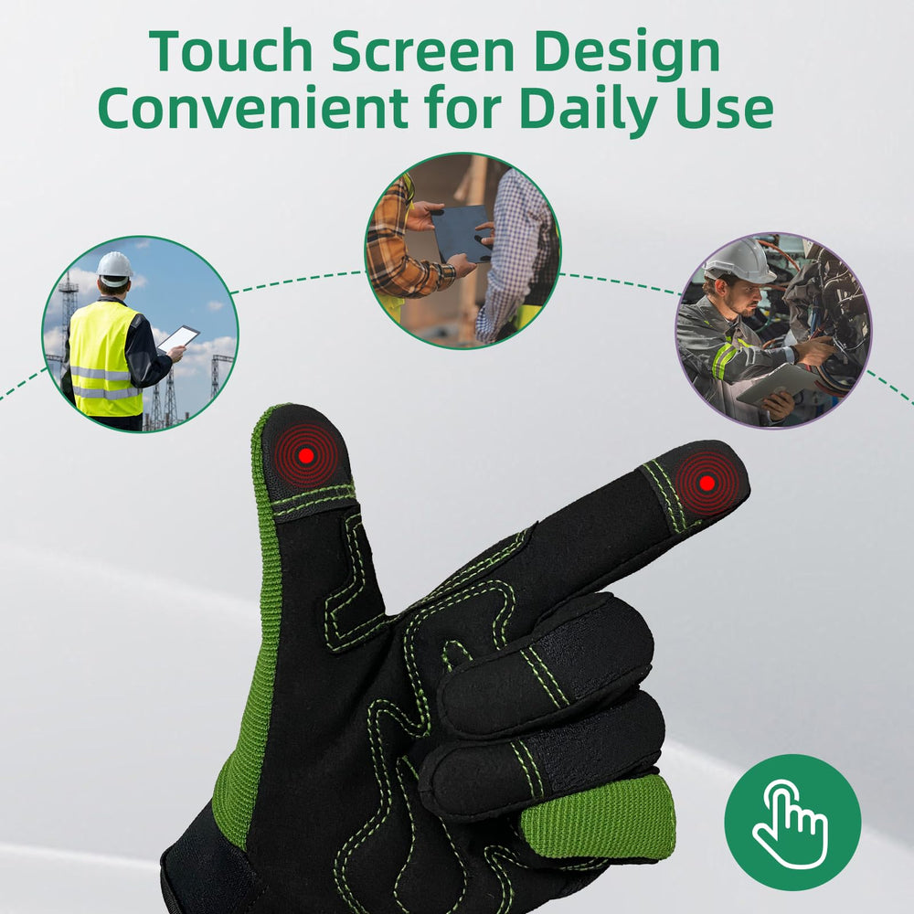 Close-up of OIZEN gloves' reinforced fingertips