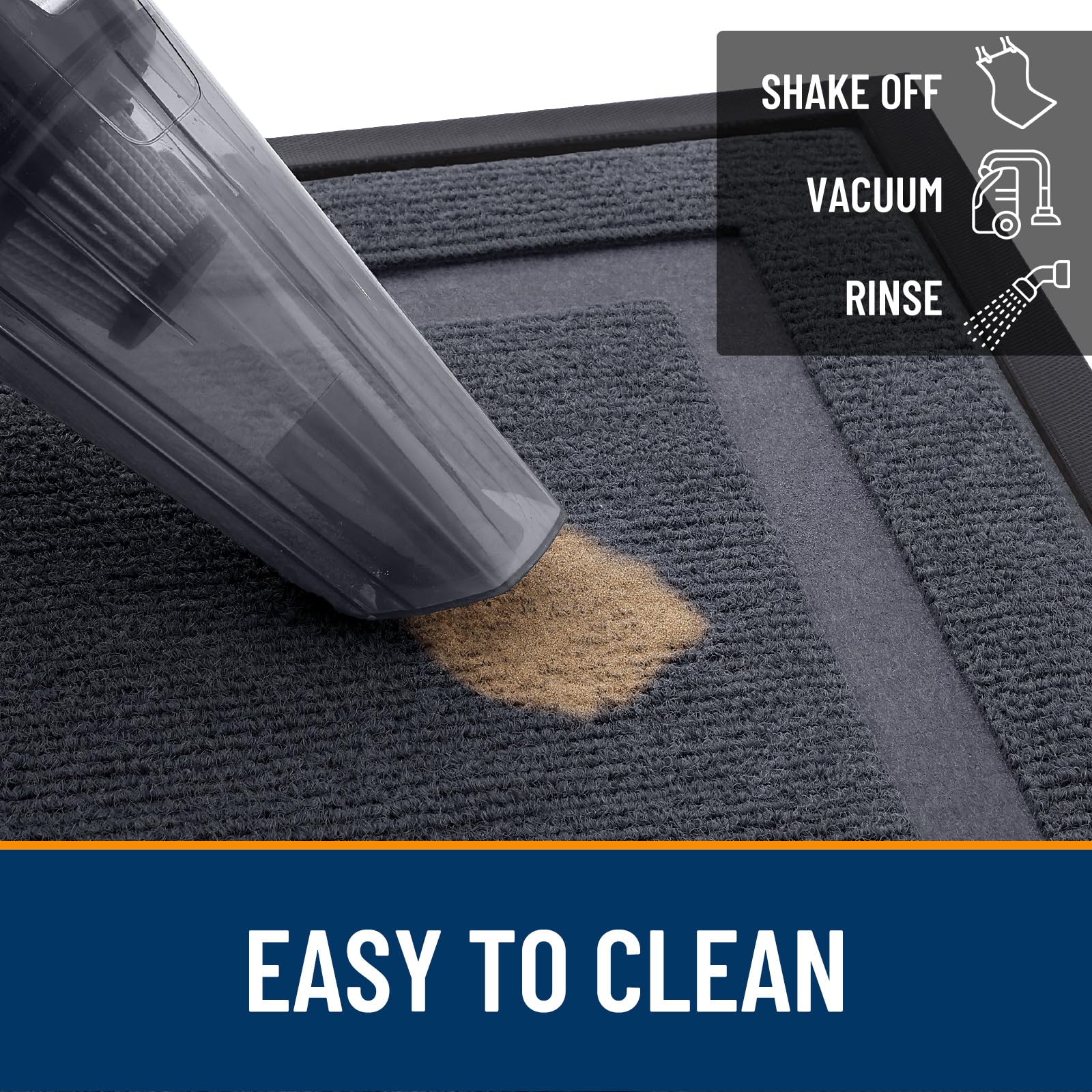 Close-up of OLANLY door mat texture