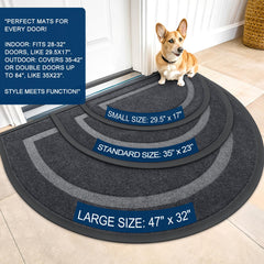 Close-up of OLANLY Door Mat texture showing deep grooves