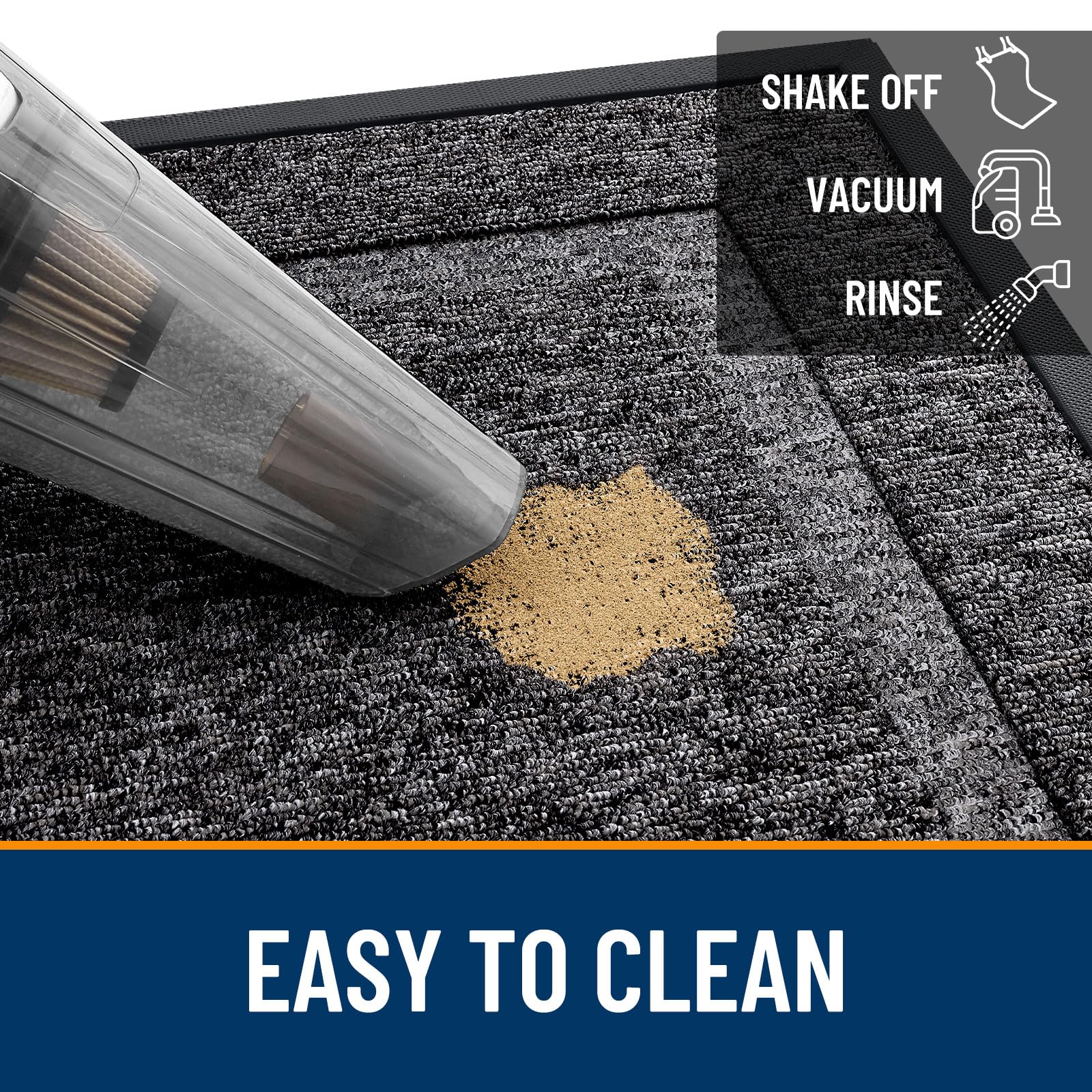 Close-up of OLANLY doormat material and texture