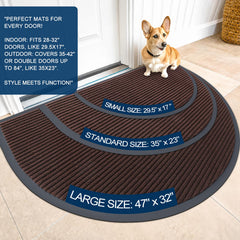 Close-up of OLANLY doormat non-skid backing