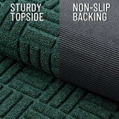 Close-up of OLANLY doormat's woven polyester surface