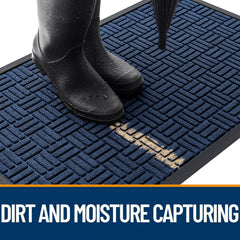 Close-up of OLANLY doormat surface with deep grooves