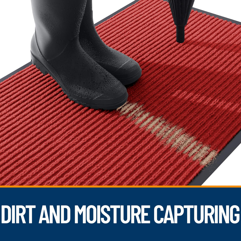 Close-up of OLANLY doormat texture and material