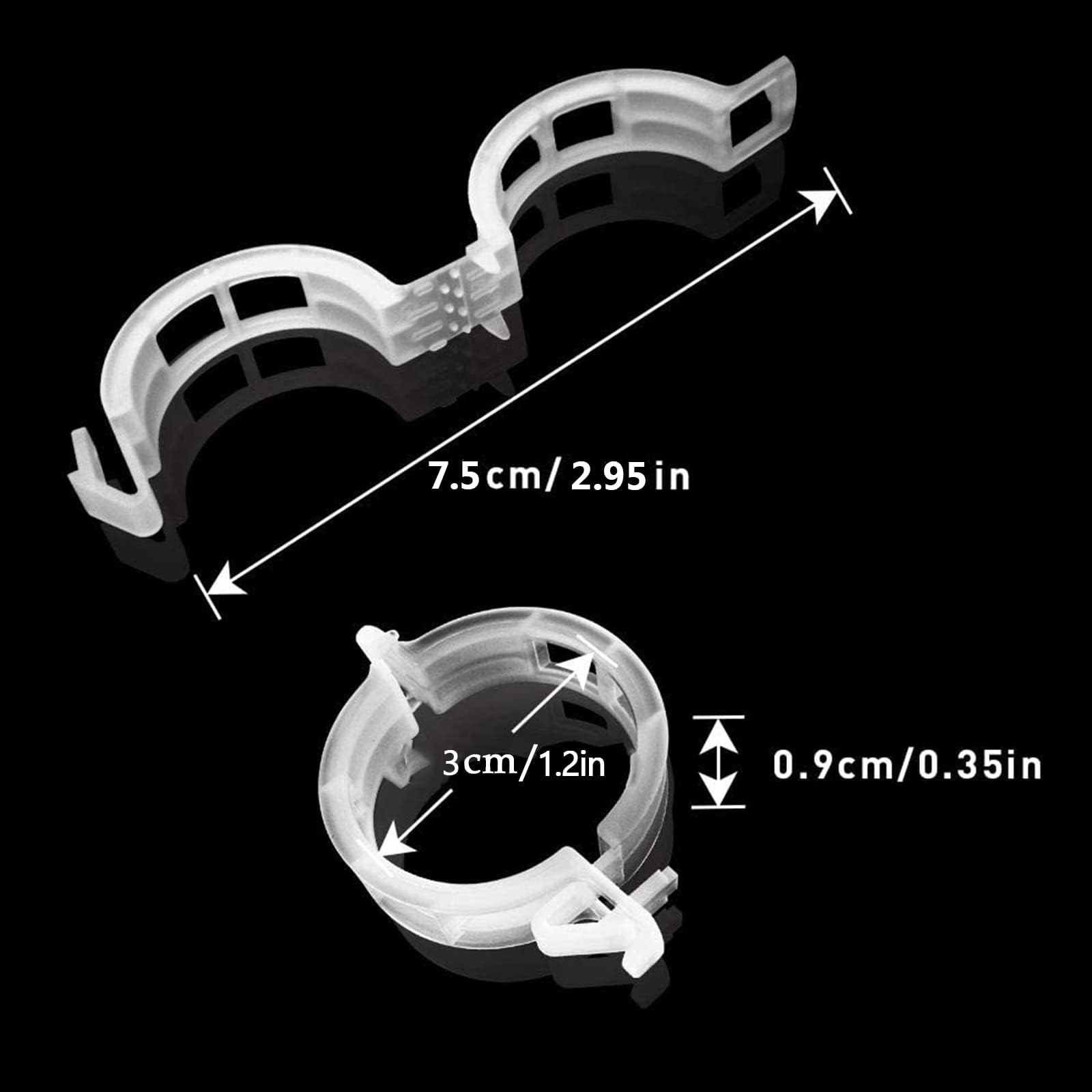 Close-up of Oligei Plastic Plant Support Clip showing smooth surface