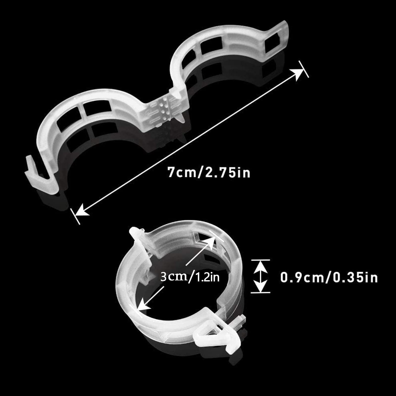 Close-up of Oligei Plastic Trellis Clips showing smooth surface