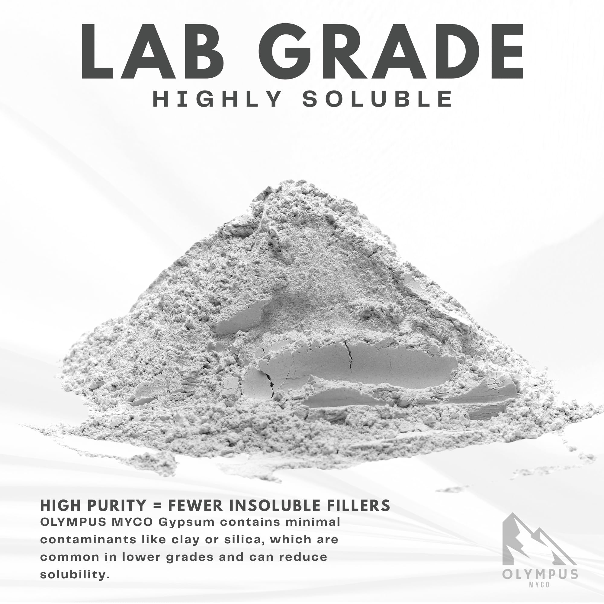 Close-up of Olympus Myco Gypsum Powder texture