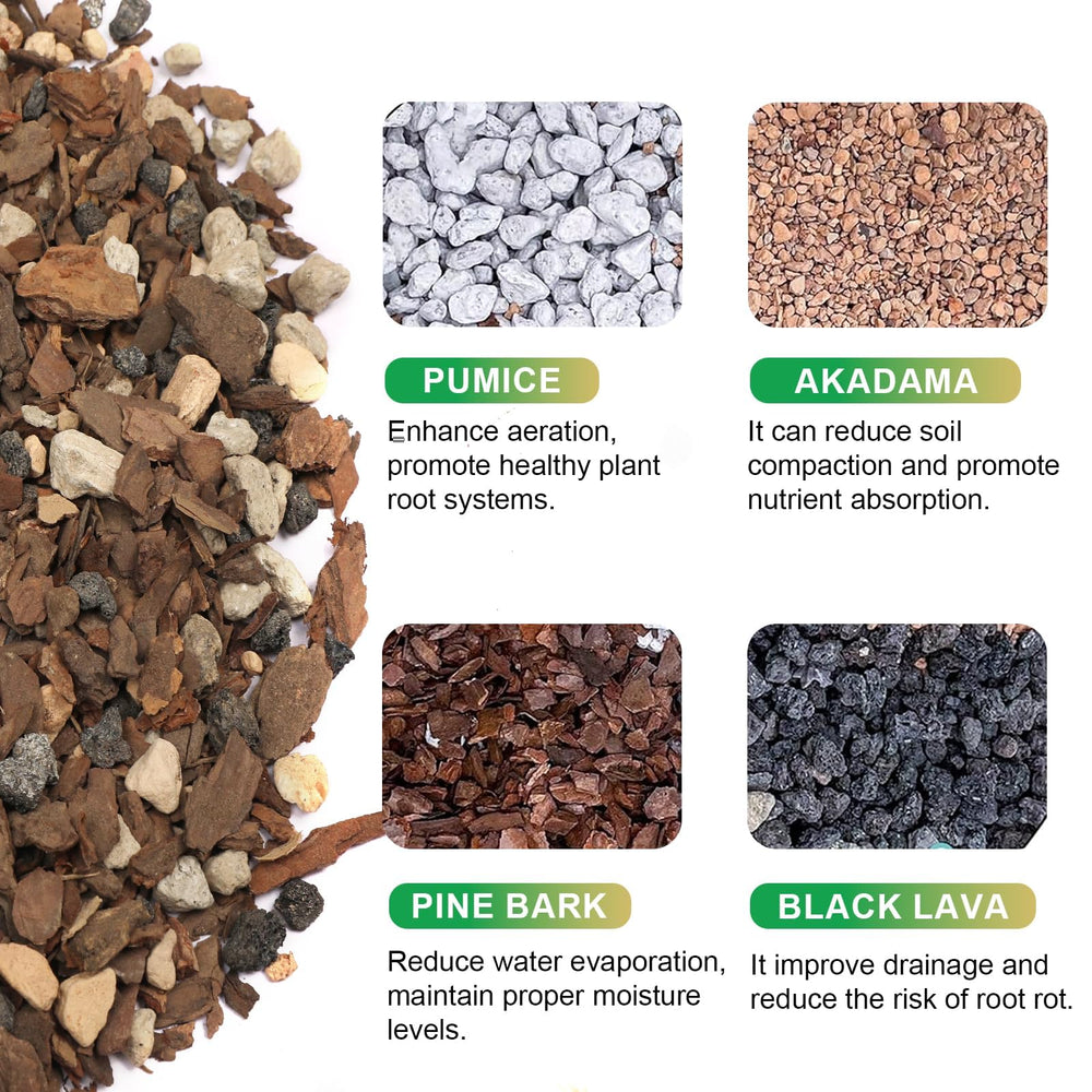 Close-up of Omitgoter Bonsai Soil Mix texture and composition