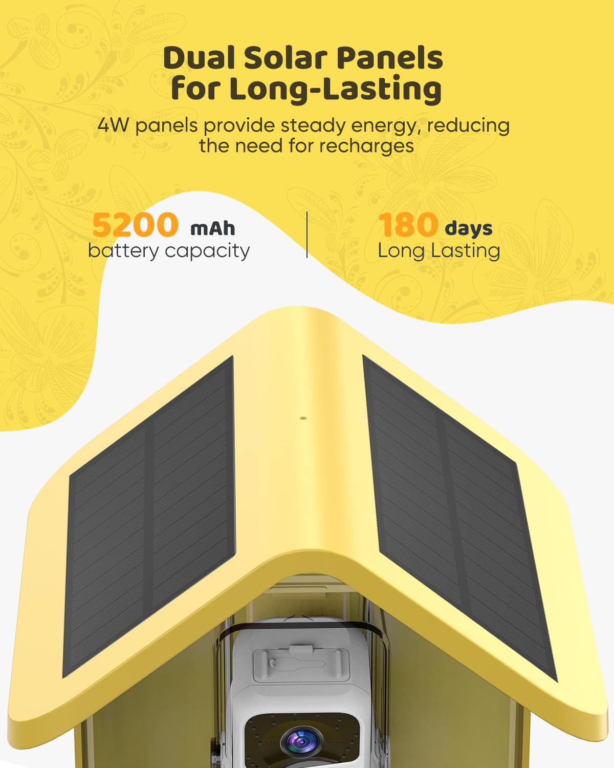 Close-up of onlyfly Smart Bird Feeder's solar panel