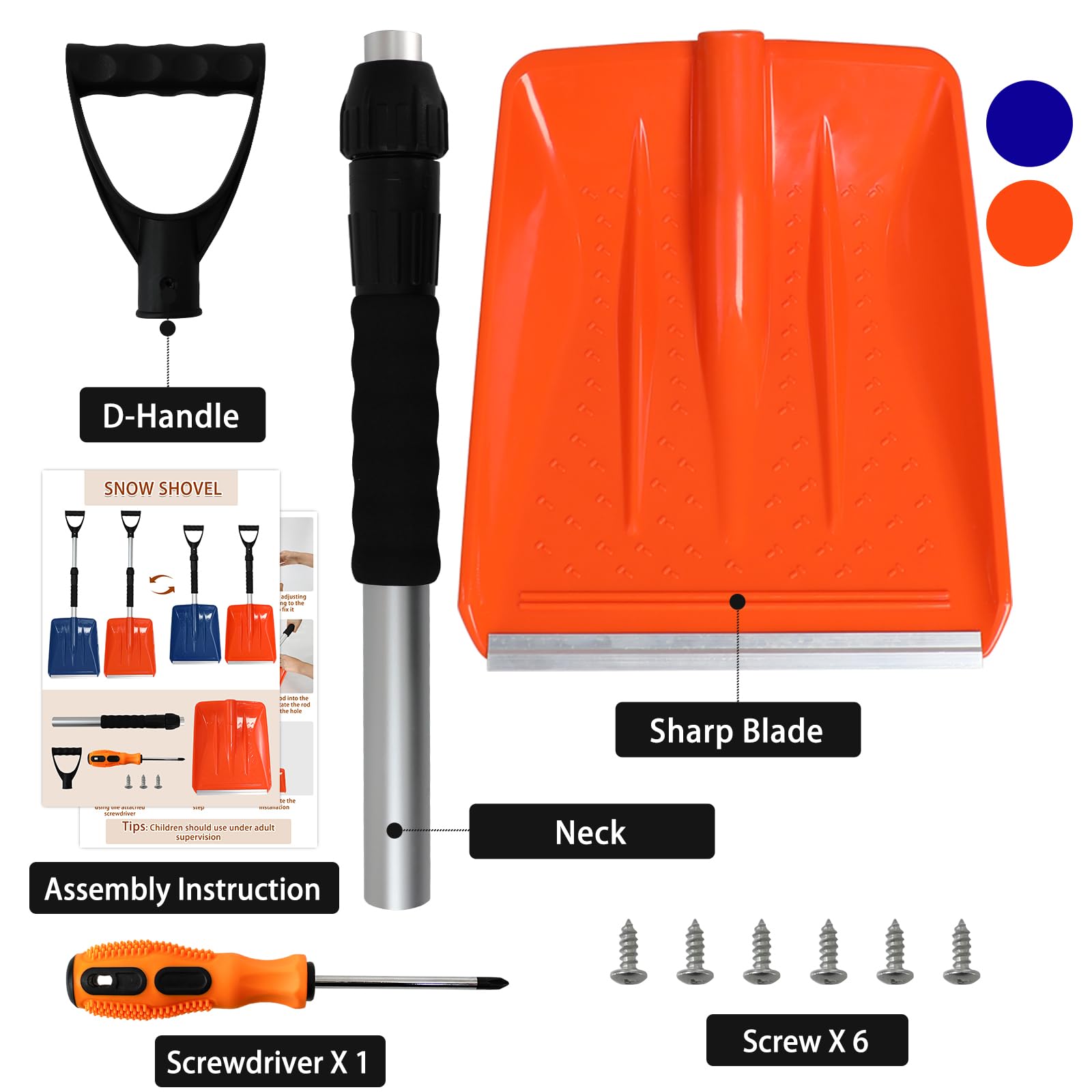 Close-up of OPELETNNT Kids Snow Shovel hand pad