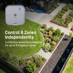 Close-up of Orbit B-hyve Indoor Smart Sprinkler Controller buttons