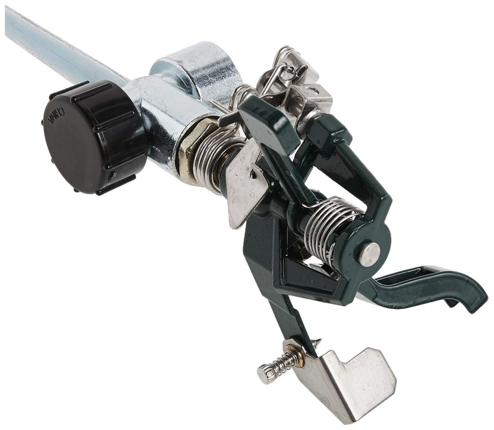 Close-up of Orbit Impact Sprinkler's zinc construction