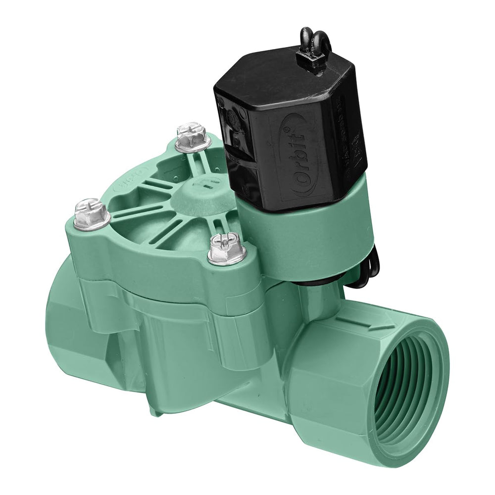 Close-up of Orbit Sprinkler Valve and adapter fittings
