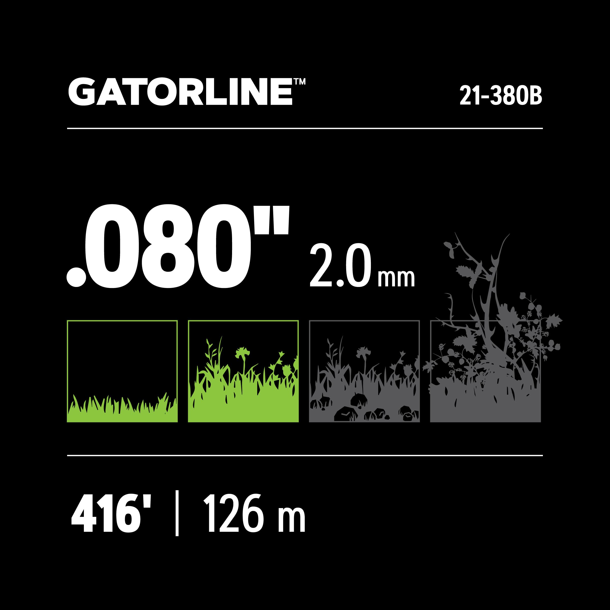 Close-up of Oregon Gatorline 0.080 in trimmer line texture