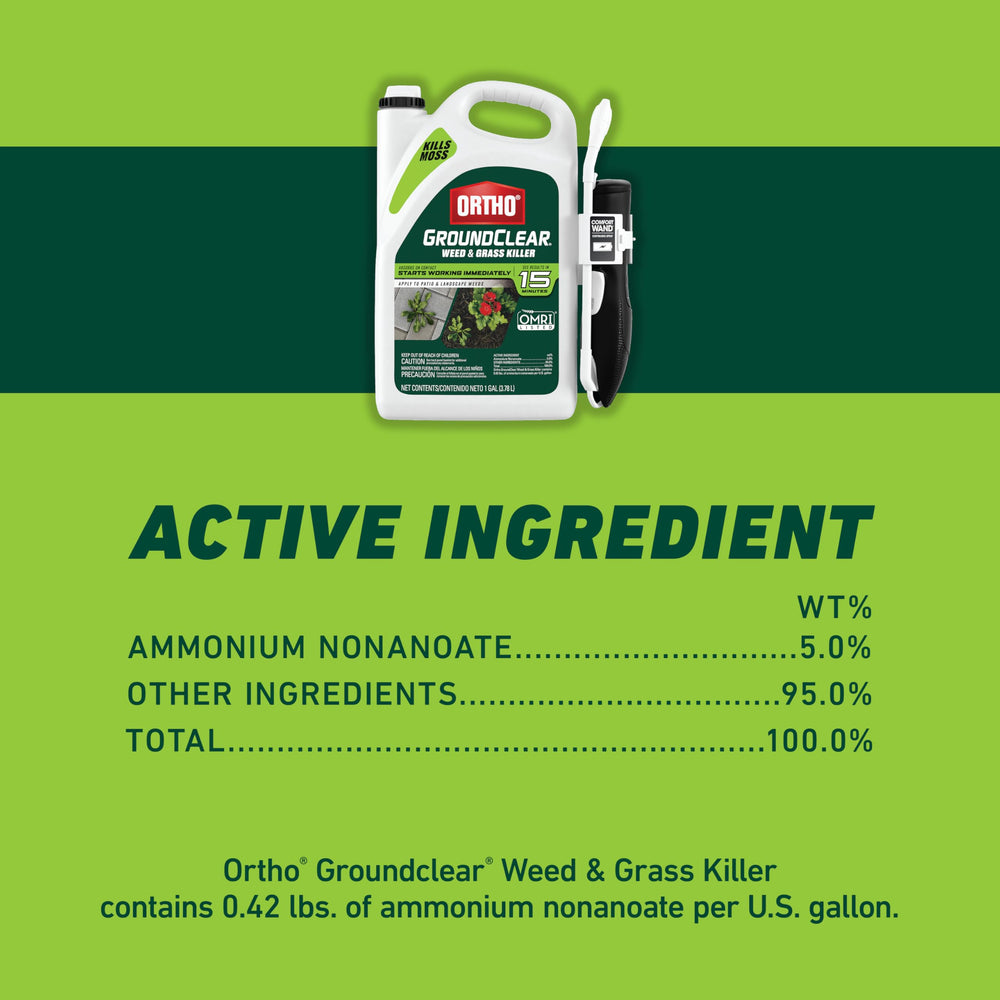 Close-up of Ortho GroundClear Weed Killer spray nozzle