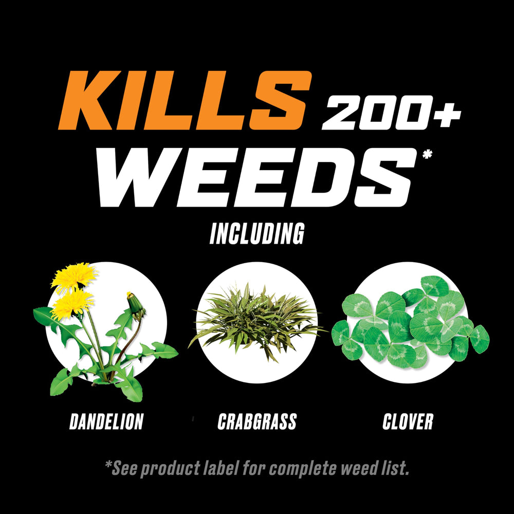 Close-up of Ortho WeedClear Lawn Weed Killer nozzle and spray settings
