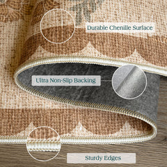 Close-up of Othilic Door Mat's scalloped edge