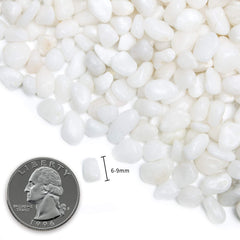 Close-up of OUPENG polished white pebbles