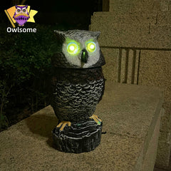 Close-up of Owlsome Solar Red Owl's hand-painted details