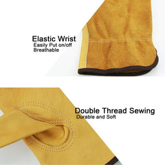 Close-up of OZERO Leather Gloves stitching and seams