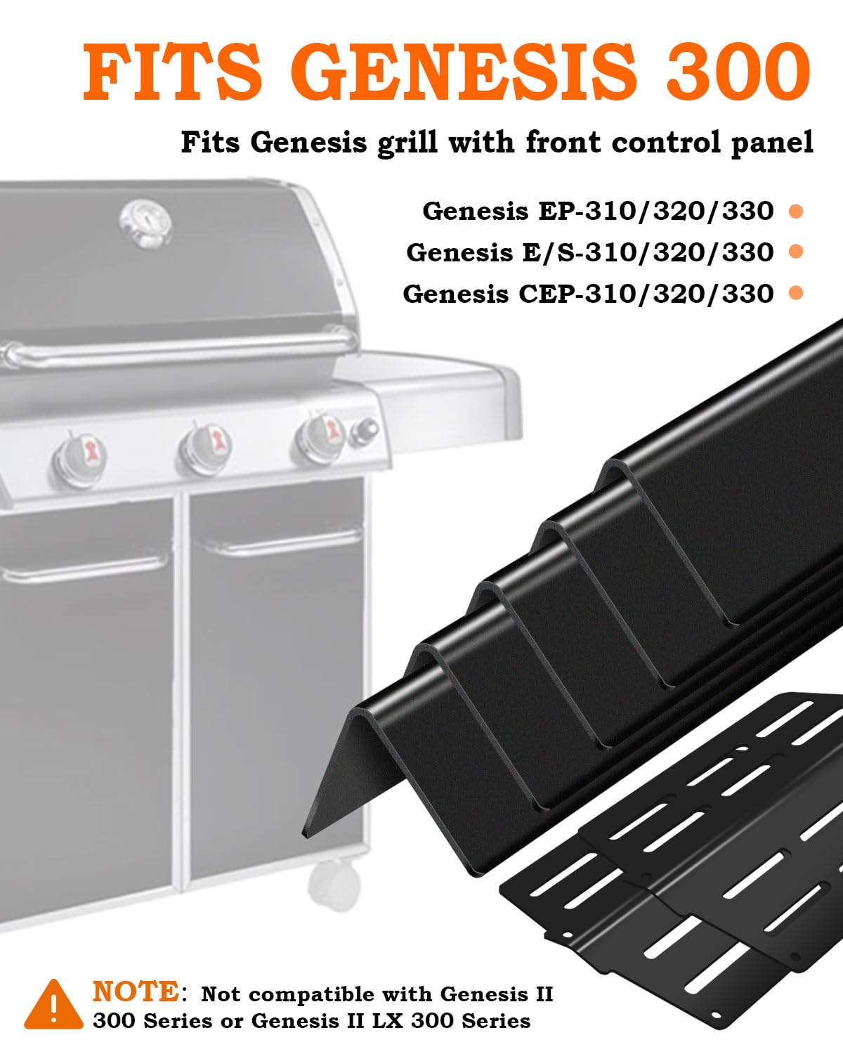 Close-up of Paayox flavorizer bars for Weber Genesis grill
