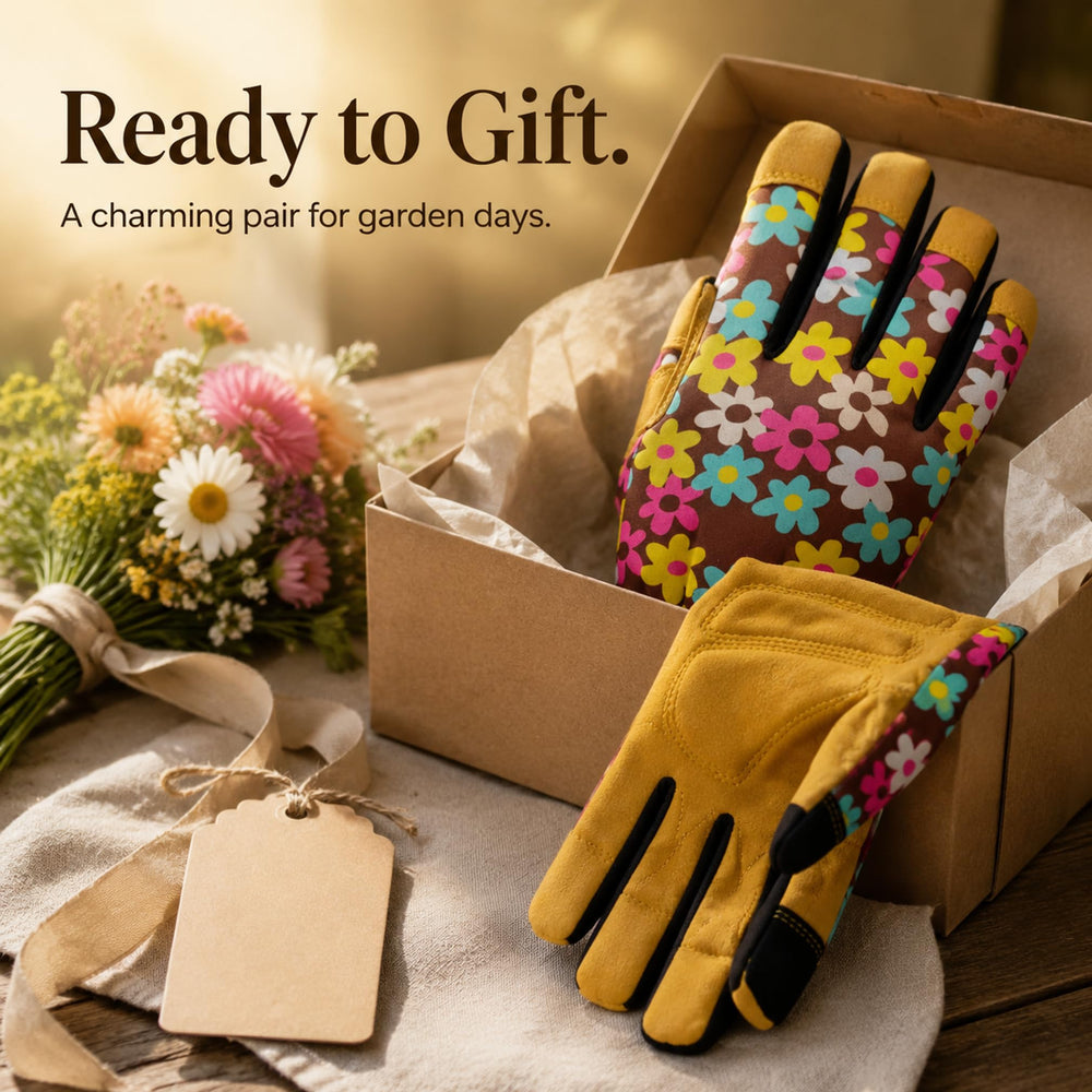 Close-up of padded palm of MSUPSAV Gardening Gloves