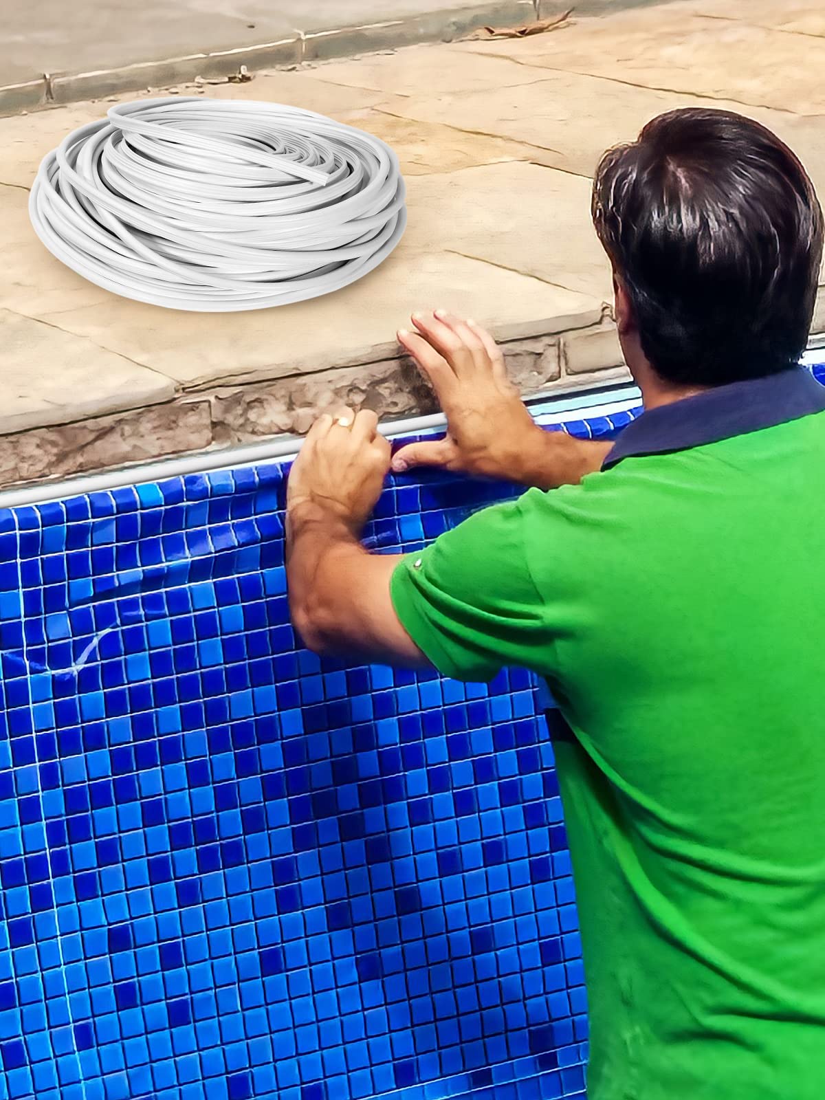 Close-up of PAMASE Pool Liner Lock T-shaped structure