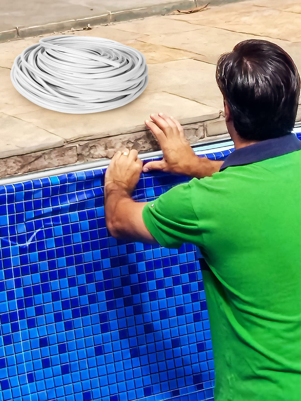 Close-up of PAMASE Pool Liner Lock T-shaped structure