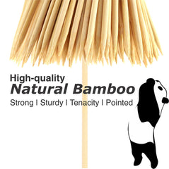 Close-up of PARTYHIPPO bamboo skewer smooth surface