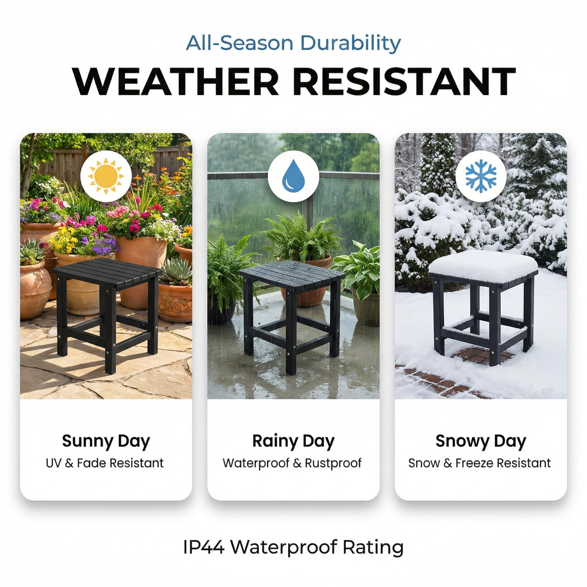 Close-up of PASAMIC Outdoor Side Table material texture