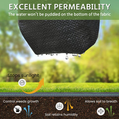Close-up of Pattiumo Weed Barrier Fabric texture