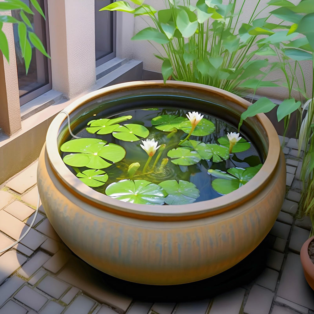 Close-up of PChero Solar Pond Aerator solar panel