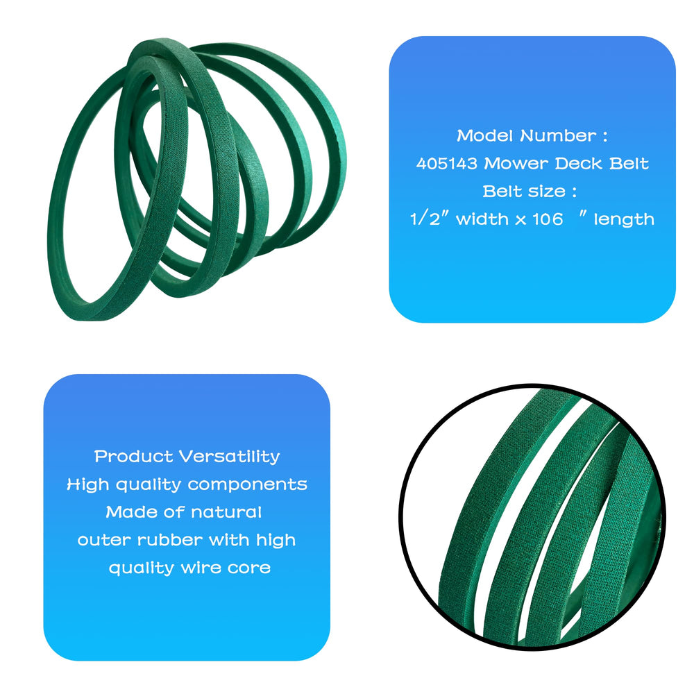 Close-up of PELIF 405143 Mower Deck Belt showcasing heavy-duty wrapping cover