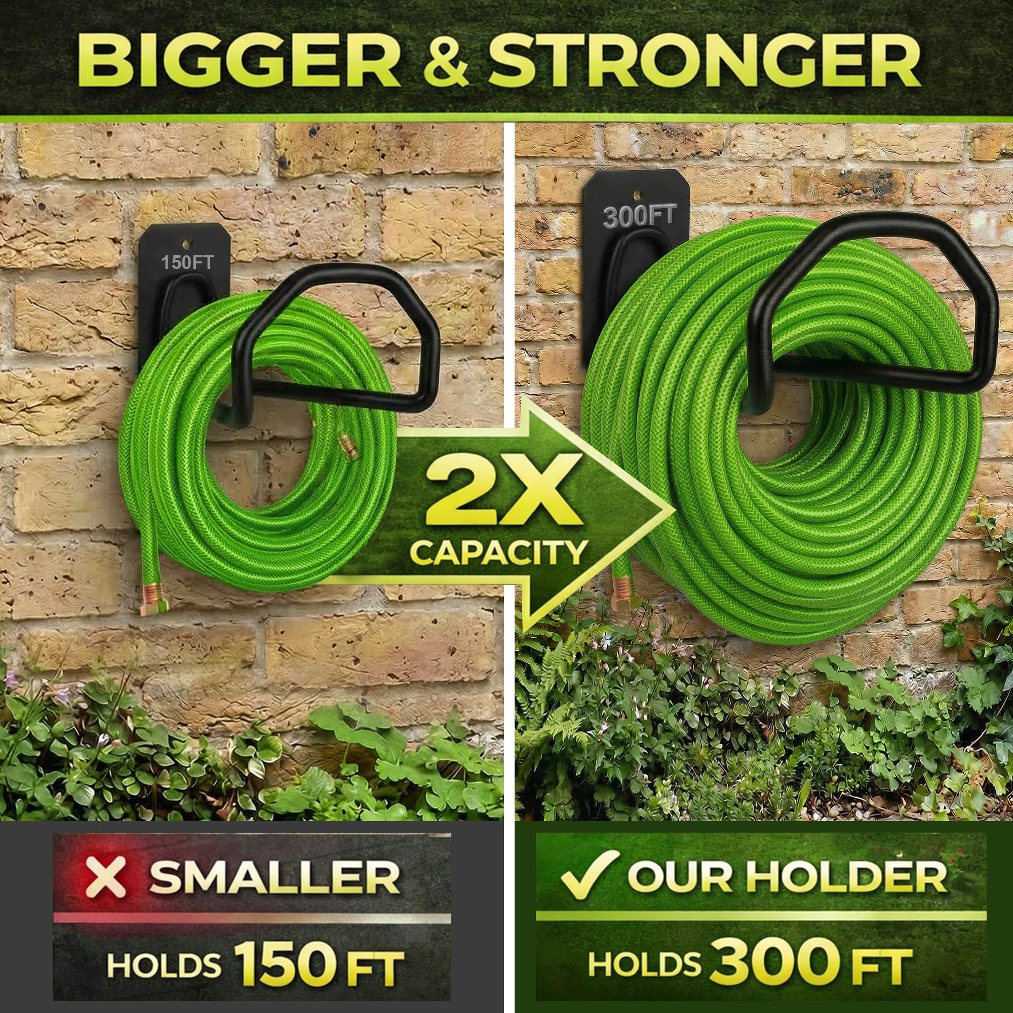 Close-up of PeoMev Garden Hose Holder showing rustproof material