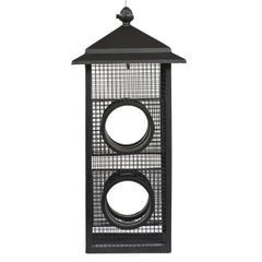 Close-up of Perky-Pet Fly-Thru Bird Feeder lid with Sure-Lock cap