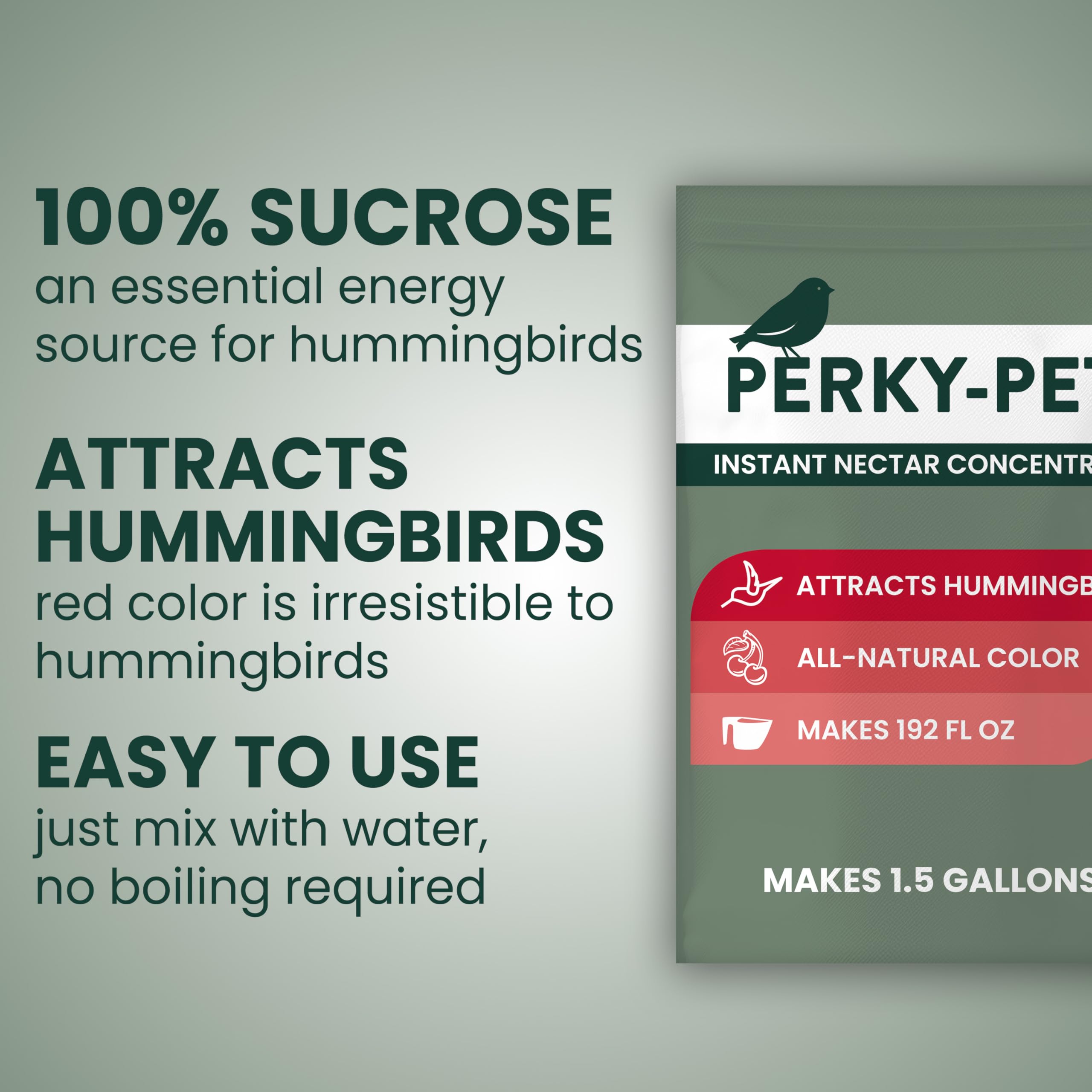 Close-up of Perky-Pet Hummingbird Nectar ingredients