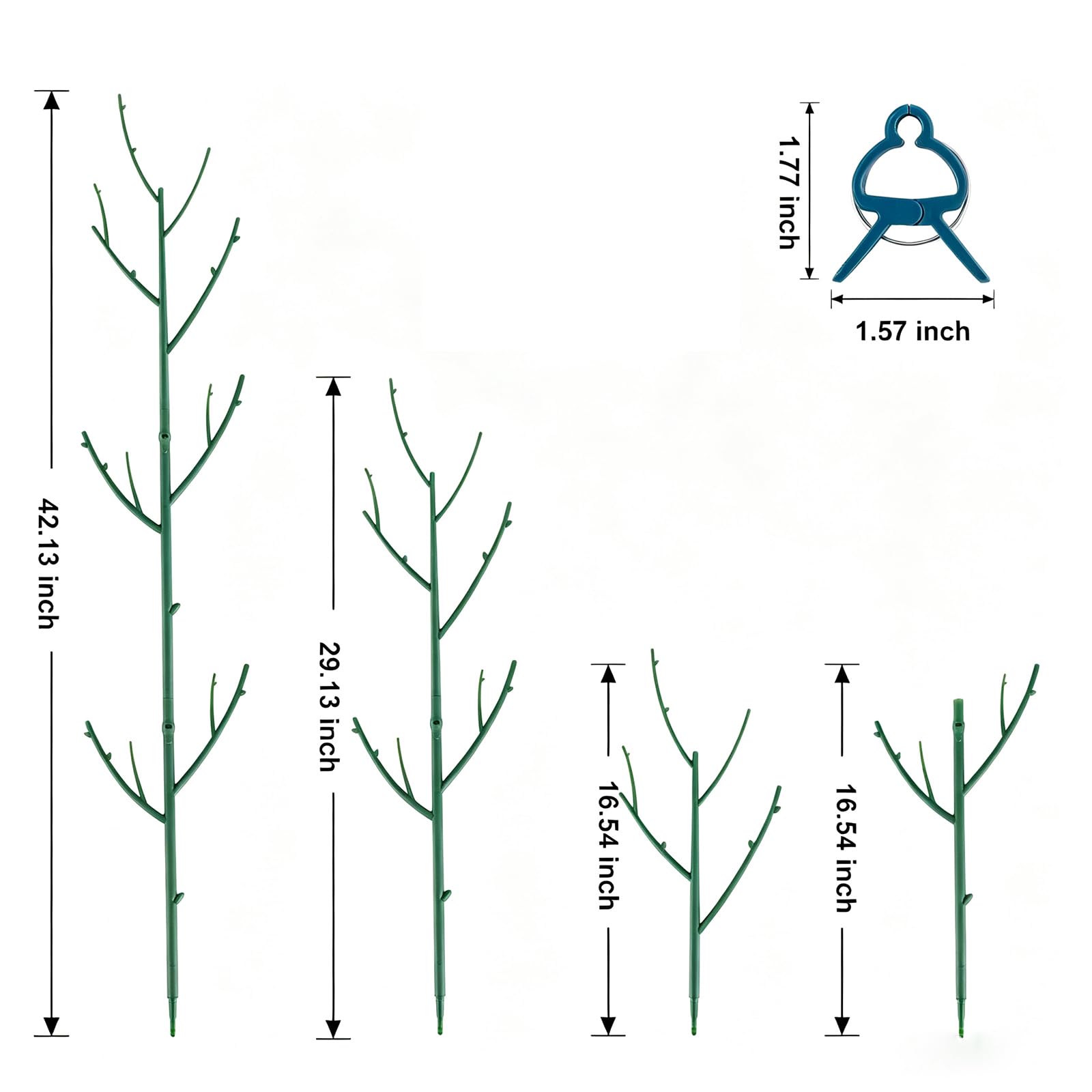 Close-up of PERSZEN plant stakes showing branch shape
