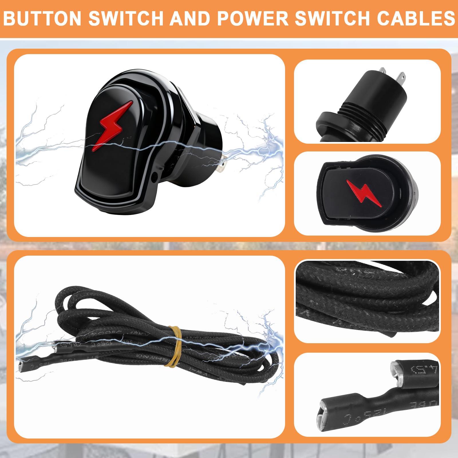 Close-up of PETKAO Grill Igniter button and wires