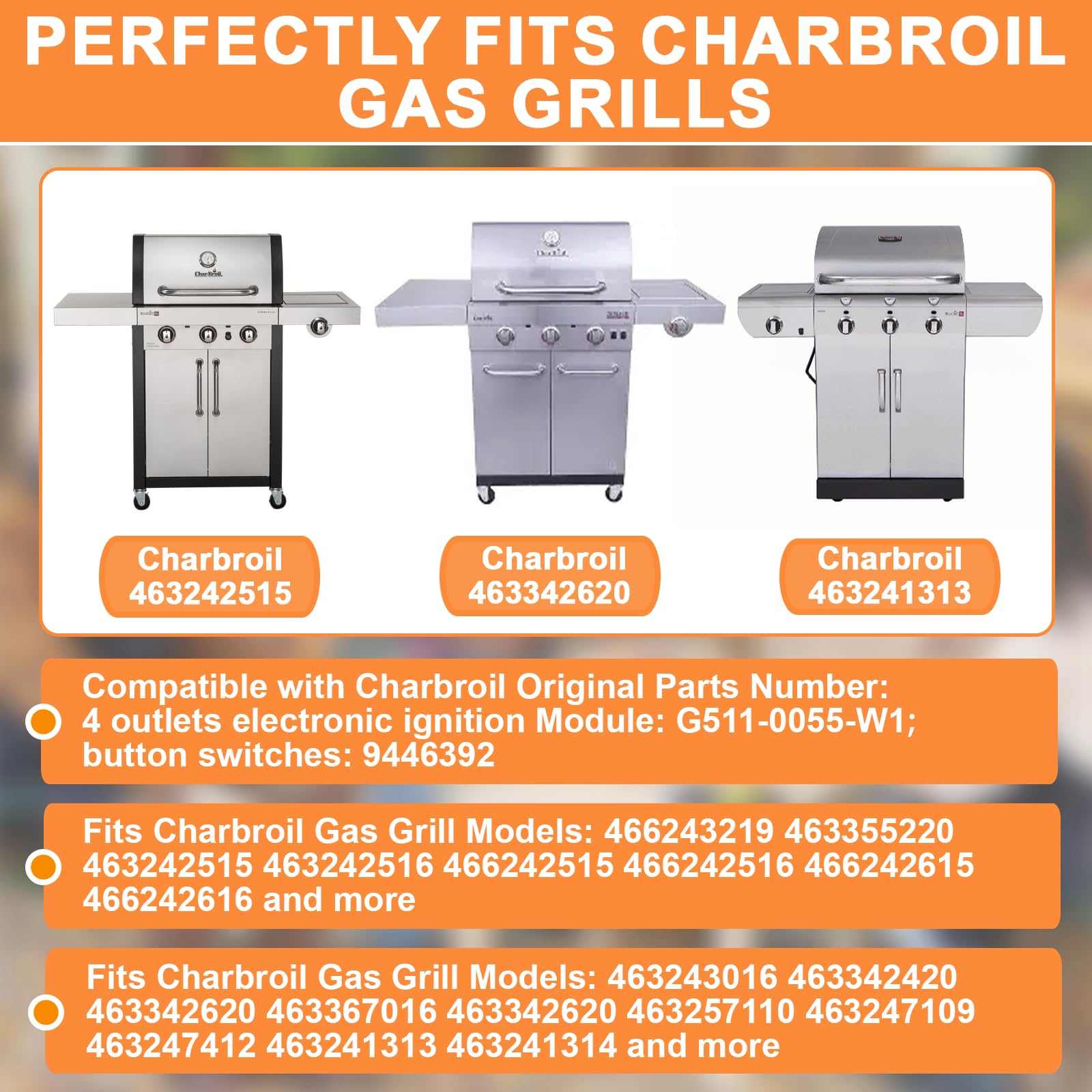 Close-up of PETKAO ignition module for Charbroil grills