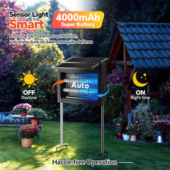 Close-up of PhatroyYee Solar Bug Zapper protective grid