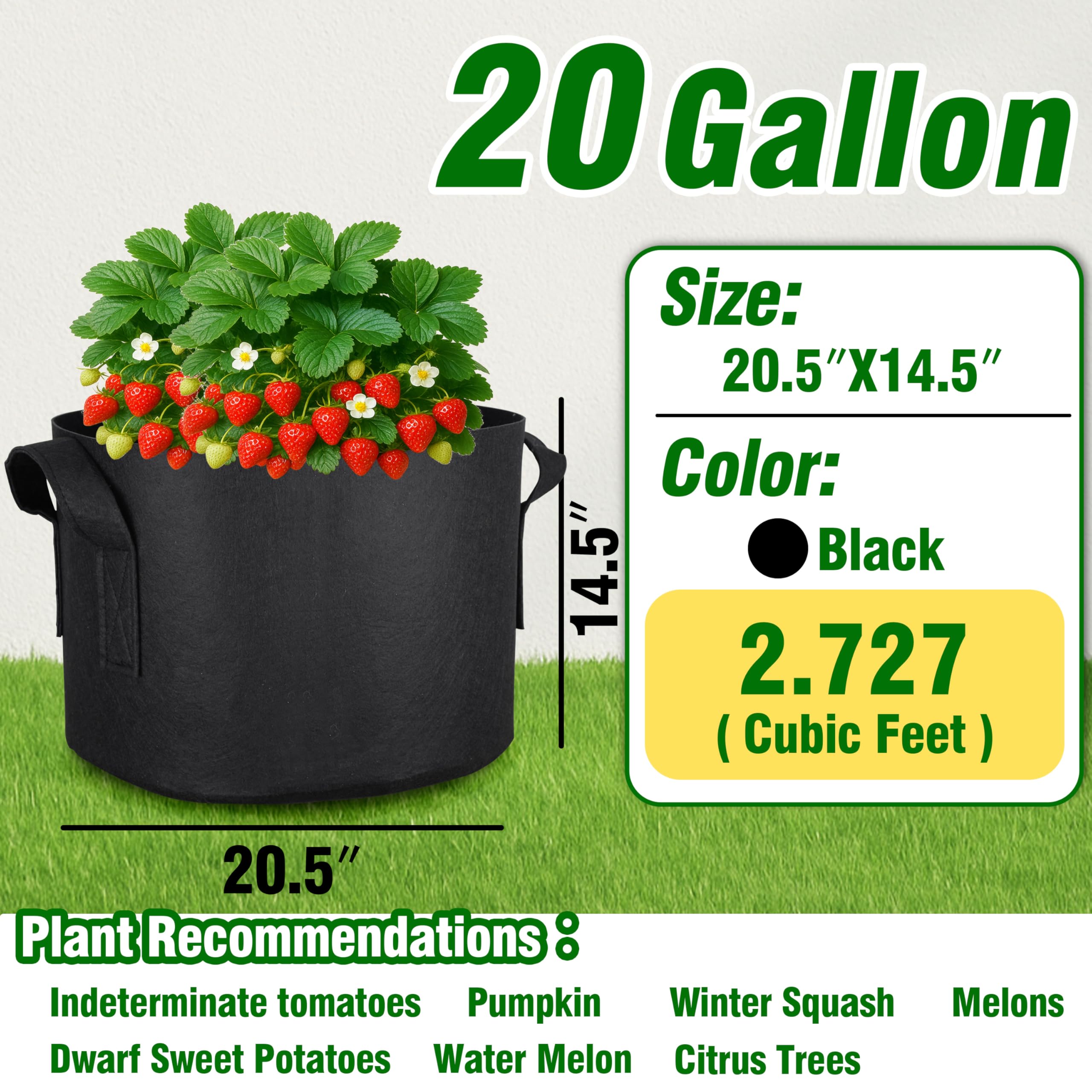 Close-up of PHYEX 20 Gallon Grow Bag material and stitching