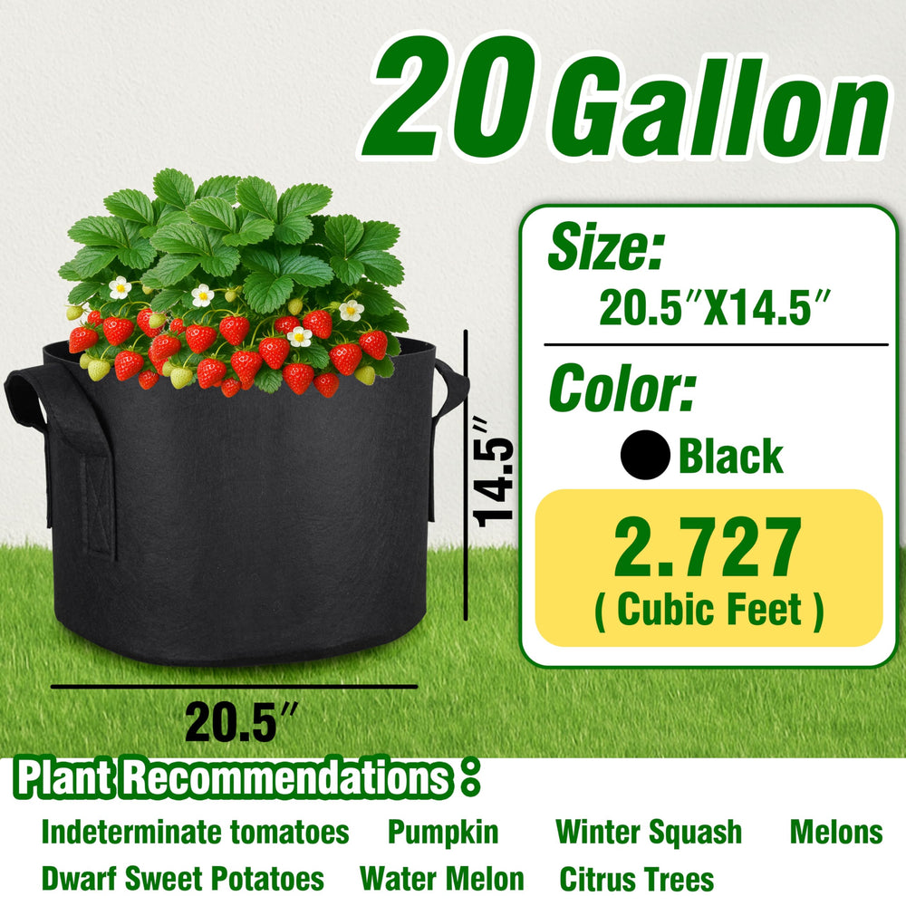 Close-up of PHYEX 20 Gallon Grow Bag material and stitching