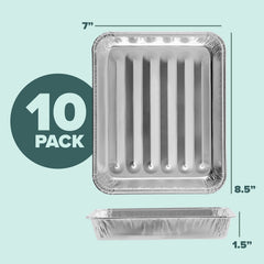Close-up of PLASTICPRO aluminum grill liner showing size